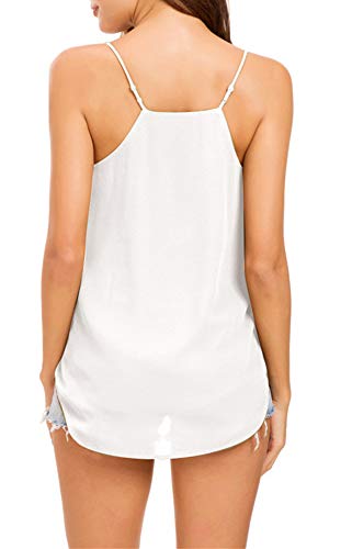 Evera B Women's V-Neck Spaghetti Strap Tank Top