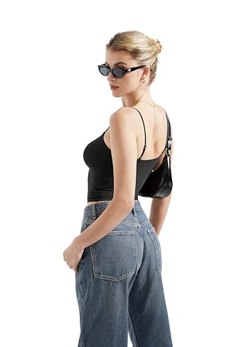 SUUKSESS Women's Y2K Square Neck Tank Top