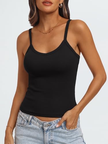 AUTOMET Black Racerback V Neck Tank Top