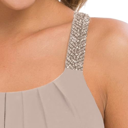 Plus Size Chiffon Beaded Strap Cami Tank Top