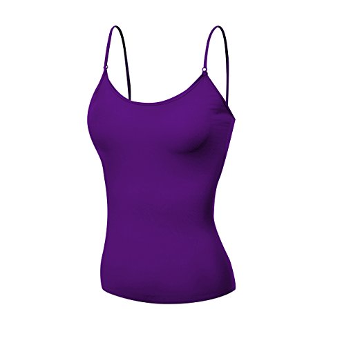 Emmalise Women's Wireless Built-In Bra Cami - Purple