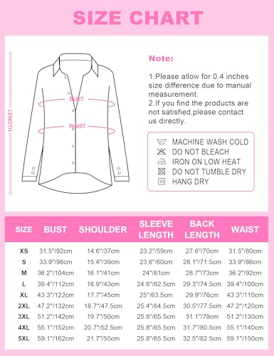 Siliteelon Women's White XL Button Down Dress Shirt