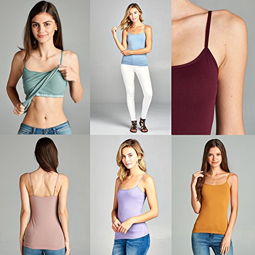 Emmalise Women's Wireless Built-In Bra Cami - Purple