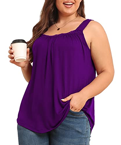 TIANZHU Plus Size Sleeveless Summer Tank Top