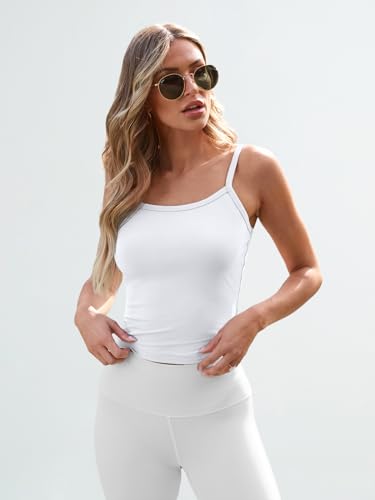 Stylish White Spaghetti Strap Crop Camisole for Women