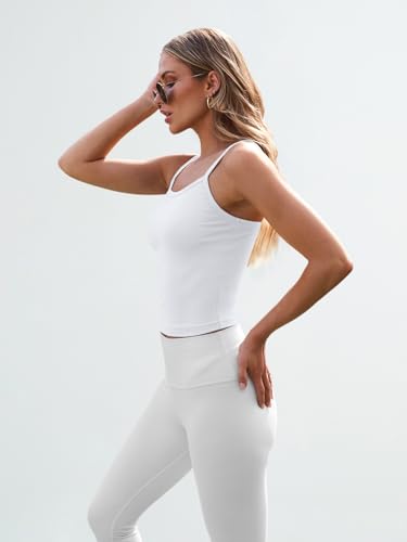 Stylish White Spaghetti Strap Crop Camisole for Women