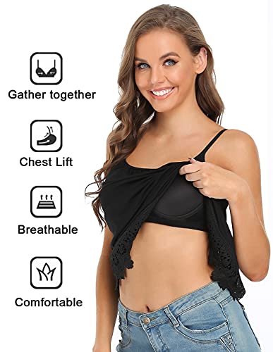 Lace Trim Adjustable Cami Tank Top for Women