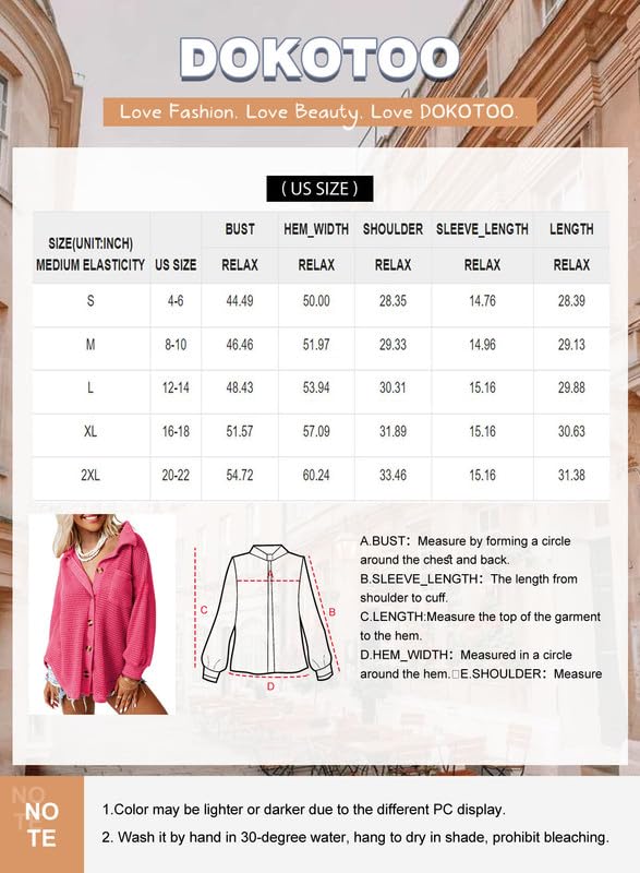 Hot Pink Oversized Button Up Pocket Shirt, Medium