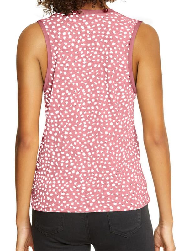Dokotoo Women's Polka Dot Sleeveless Tank Top