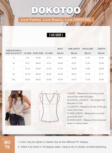 Dokotoo Women's Polka Dot Sleeveless Tank Top