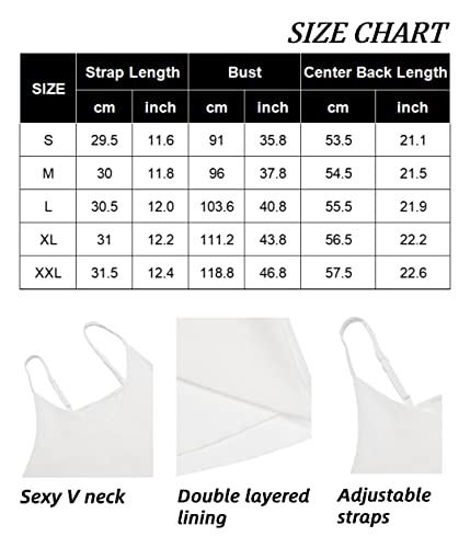 SUNAELIA White Chiffon Cami Sleeveless Summer Top