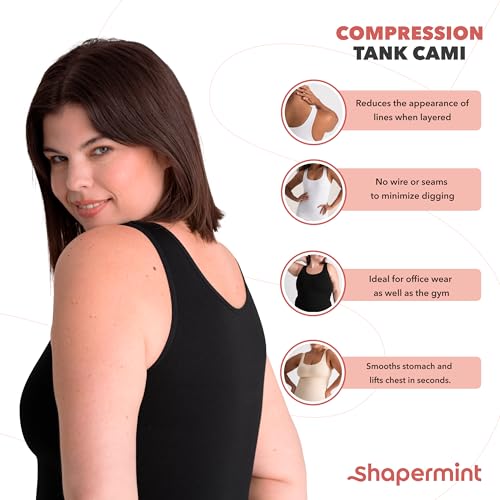SHAPERMINT Tummy Control Compression Cami Top