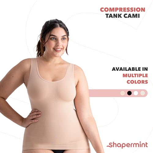 SHAPERMINT Tummy Control Compression Cami Top