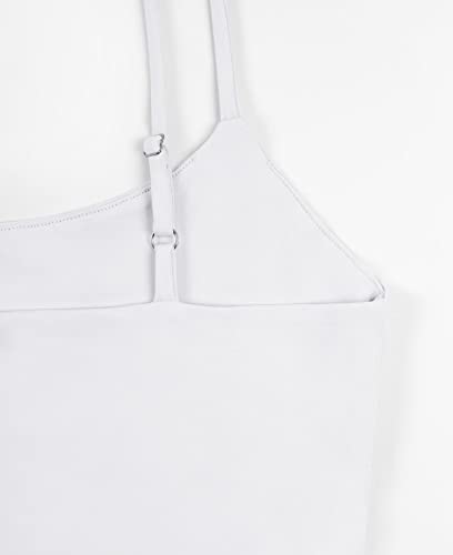 REORIA Women's Adjustable Spaghetti Strap Crop Tank
