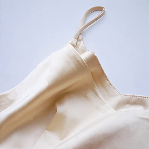 Wantschun Women's Silk Satin V-Neck Cami Top