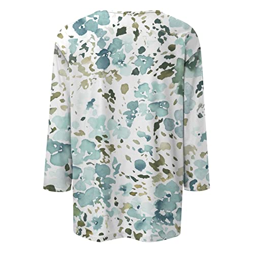 Trendy Women's 3/4 Sleeve Button Down Tops