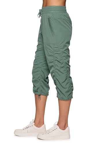 Sea Green RBX Active Joggers Capri Pant Women