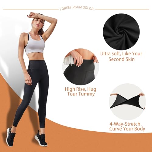 Women's High Waisted Leggings with Tummy Control
