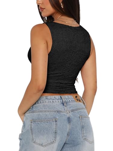 Reoria Women's Trendy V-Neck Summer Tank Top