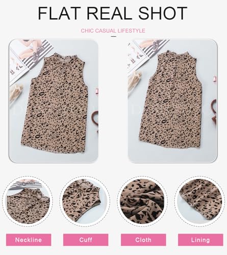 Dokotoo Women's Summer Keyhole Leopard Print Tank Top