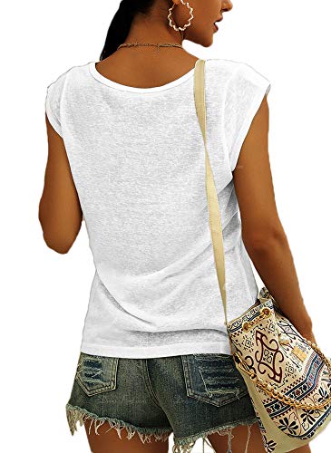Women's Cap Sleeve V-Neck Casual T-Shirt
