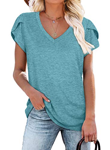 Plus Size V-Neck Loose Fit Women's T-Shirt