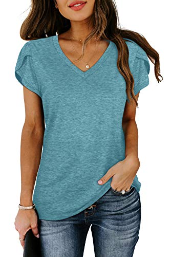 Plus Size V-Neck Loose Fit Women's T-Shirt