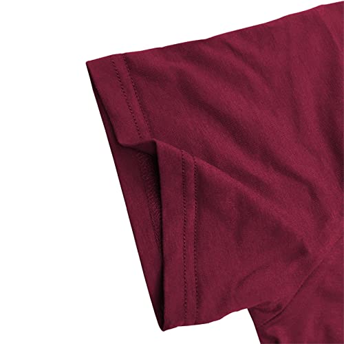 Women’s Graphic Cotton T-Shirt - Wine Red