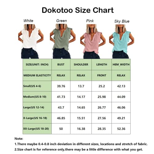Women's Summer Ruffle Cap Sleeve V-Neck Top