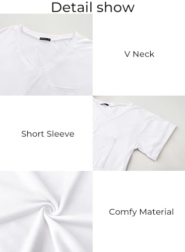 MIHOLL Women's Casual V-Neck Short Sleeve Tee