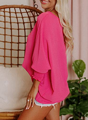 Plus Size Women’s Boho Puff Sleeve Tops