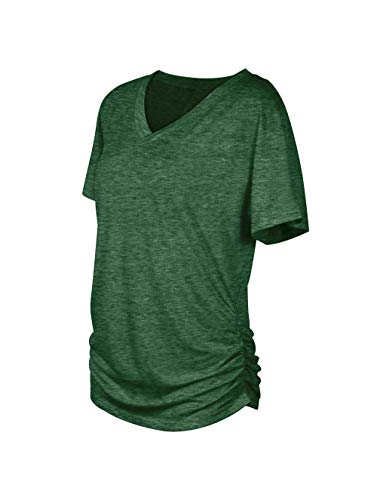 V-Neck Dolman Top for Women - Green
