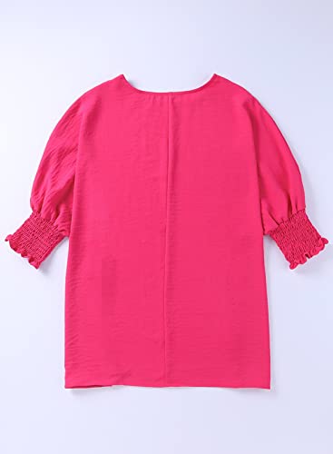 Plus Size Women’s Boho Puff Sleeve Tops