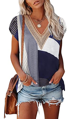 Trendy Women's Summer Striped Cap Sleeve Tops
