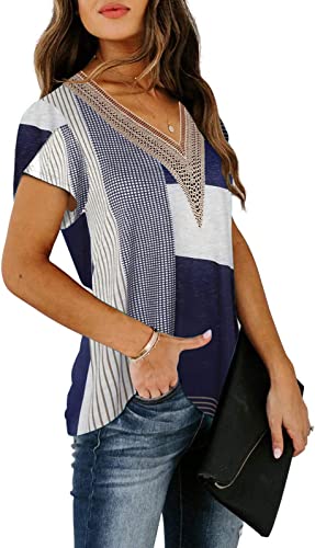 Trendy Women's Summer Striped Cap Sleeve Tops