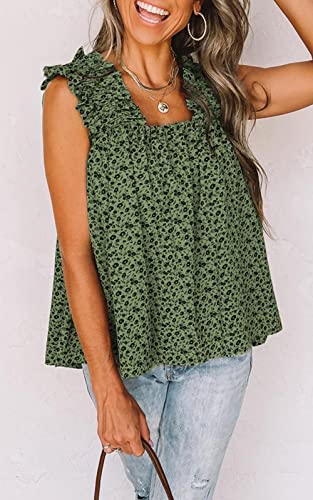 PRETTYGARDEN Women's Boho Floral Sleeveless Tank Top