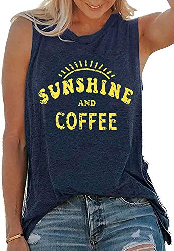 Sunshine Coffee Graphic Tank Top for Women