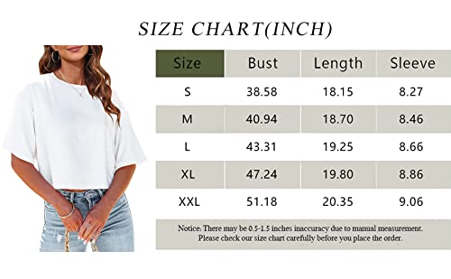 Women's Cropped Half Sleeve Casual T-Shirt Tops