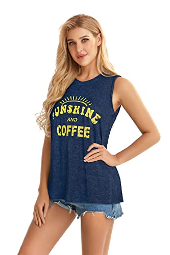 Sunshine Coffee Graphic Tank Top for Women