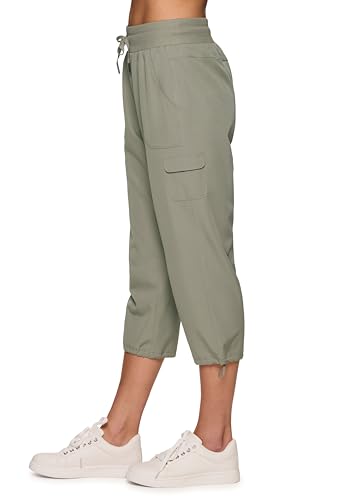 RBX Active Women's Cargo Capri in Smoke Sage