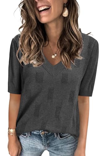Trendy Plus Size V-Neck Sweater for Women