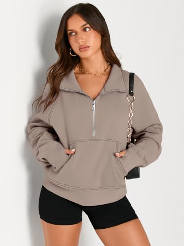 AUTOMET Cropped Half Zip Hoodies for 2024 Fall