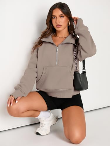 AUTOMET Cropped Half Zip Hoodies for 2024 Fall