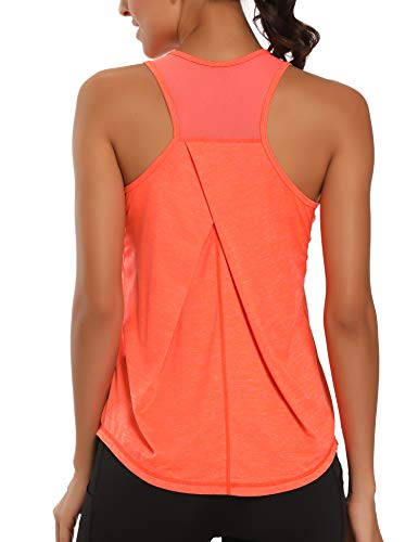 Aeuui Mesh Racerback Tank Top Athletic Yoga Shirt