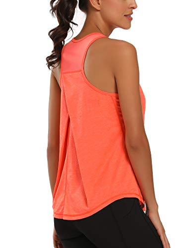 Aeuui Mesh Racerback Tank Top Athletic Yoga Shirt