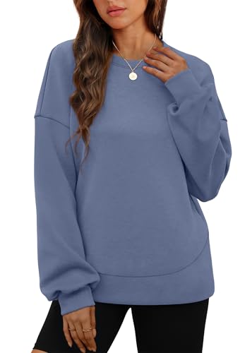 WIHOLL Women's Casual Crewneck Long Sleeve Sweatshirt