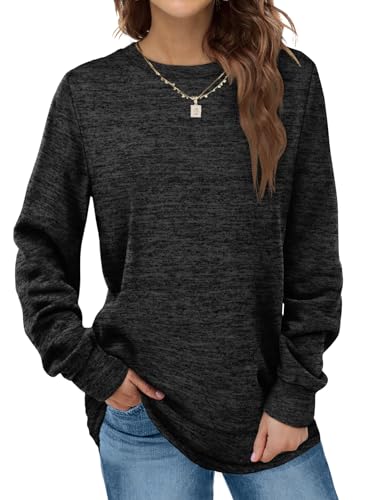 Dofaoo Women's Black Long Sleeve Casual Sweatshirt