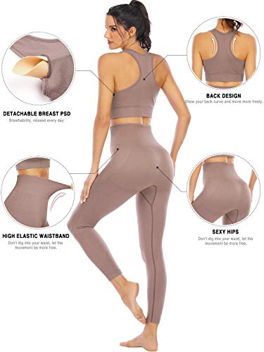 NOVA ACTIVE 2-Piece High Waist Leggings Sports Bra