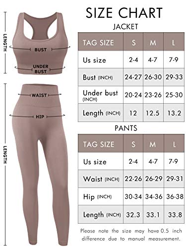 NOVA ACTIVE 2-Piece High Waist Leggings Sports Bra