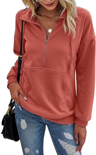 PRETTYGARDEN Women's Casual Zipper Pullover Sweatshirt
